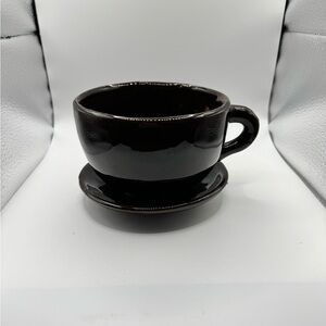 Coffee Mug/Soup‎ Mug with Attached Saucer